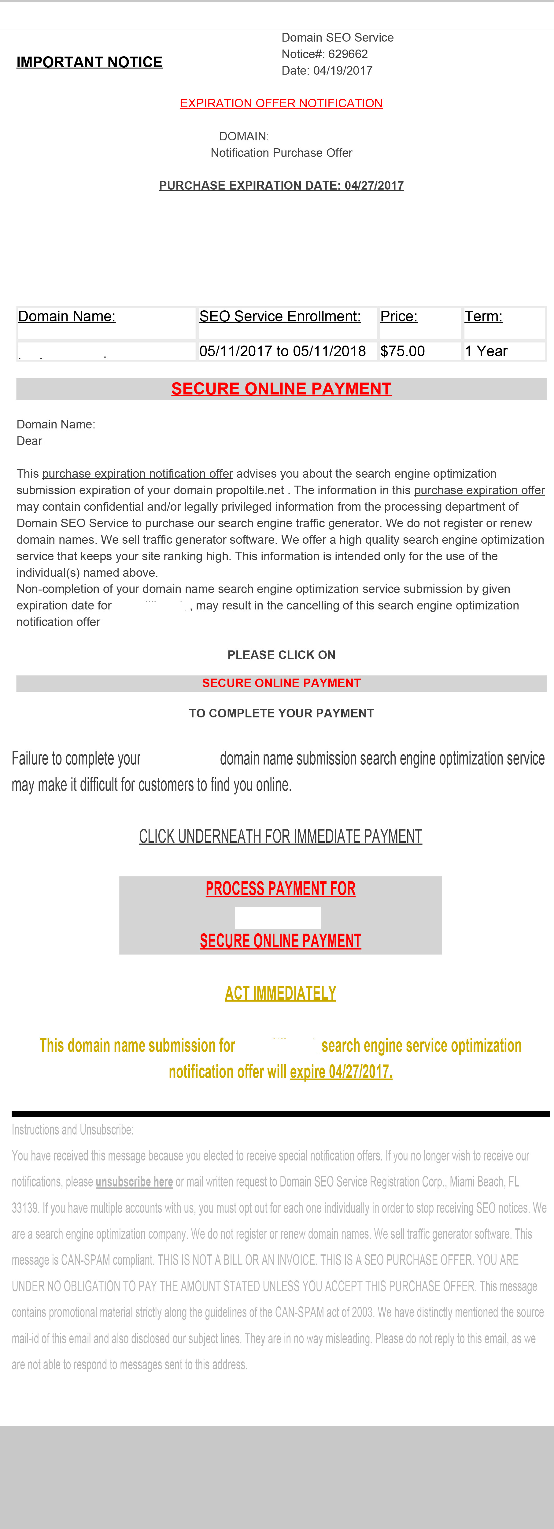 domain expiration sample