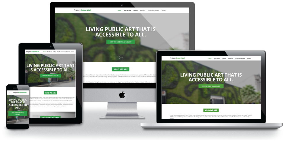 project green wall responsive