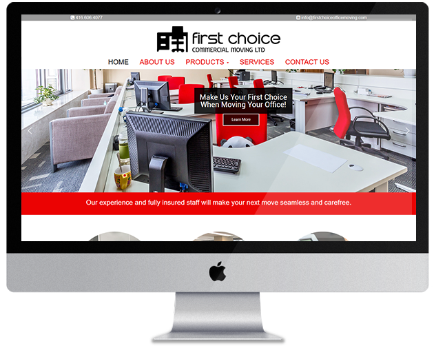 first choice office moving portfolio screen