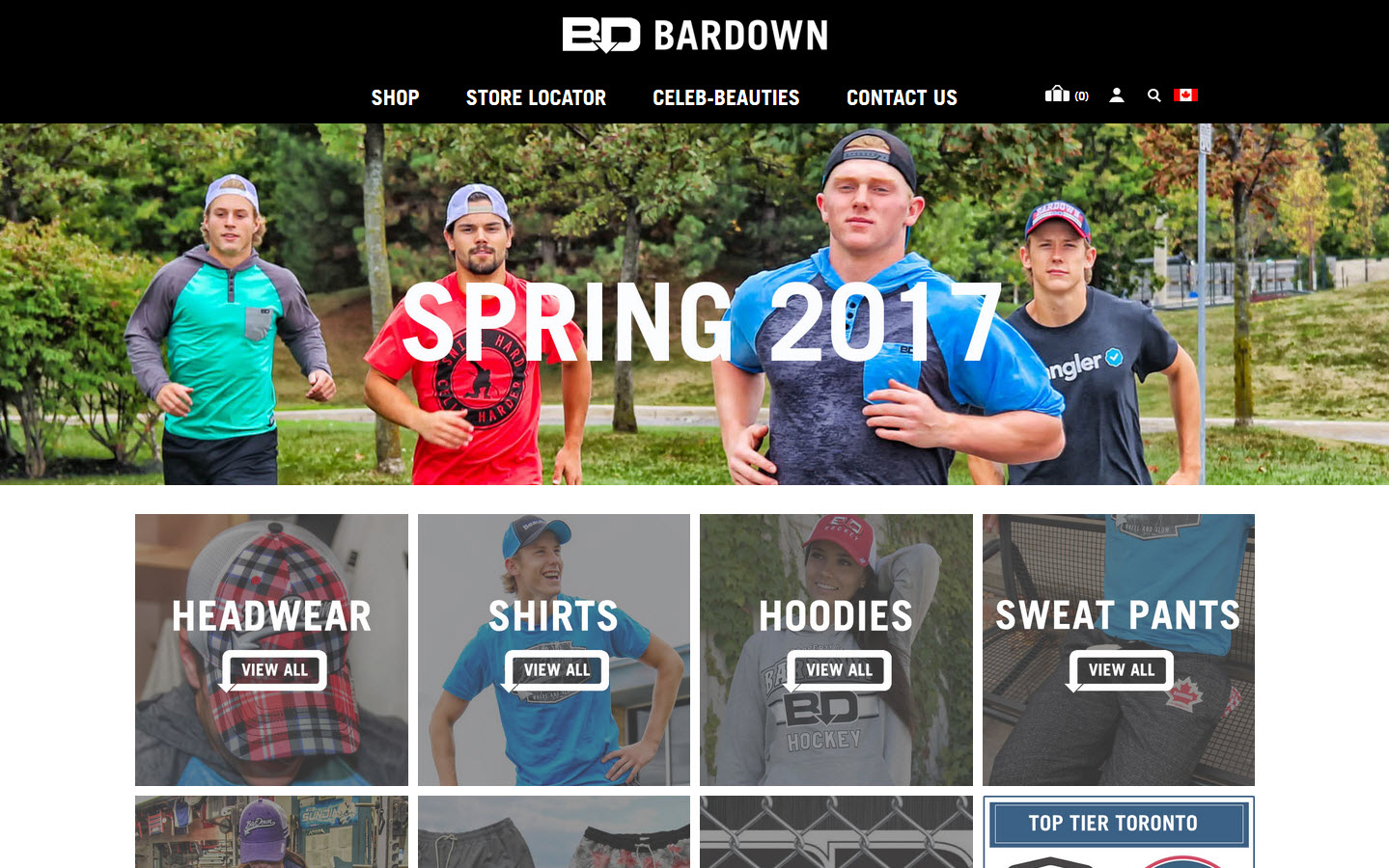 bardown-hockey website screen shot without guides