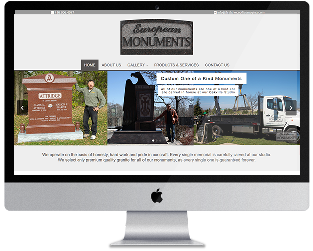 european monuments portfolio screen