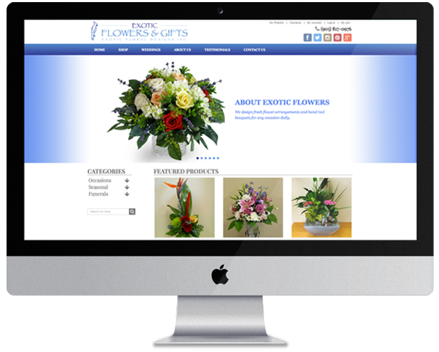 exotic-flowers portfolio screen