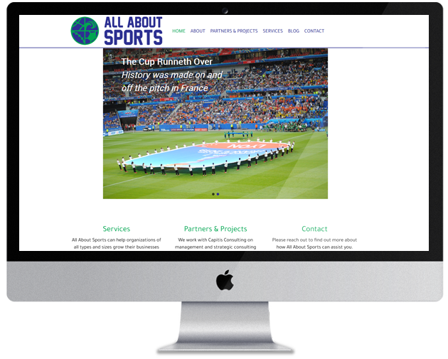 All About Sports portfolio screen