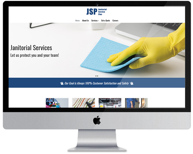 Janitorial Service Plus portfolio screen